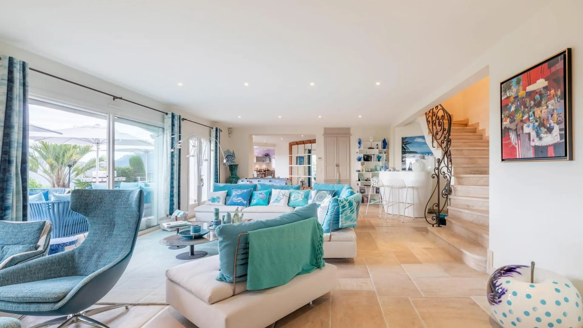 Tatil Evi Magnificent House With Swimming Pool And Sea View 15 Minutes From Cannes Mandelieu