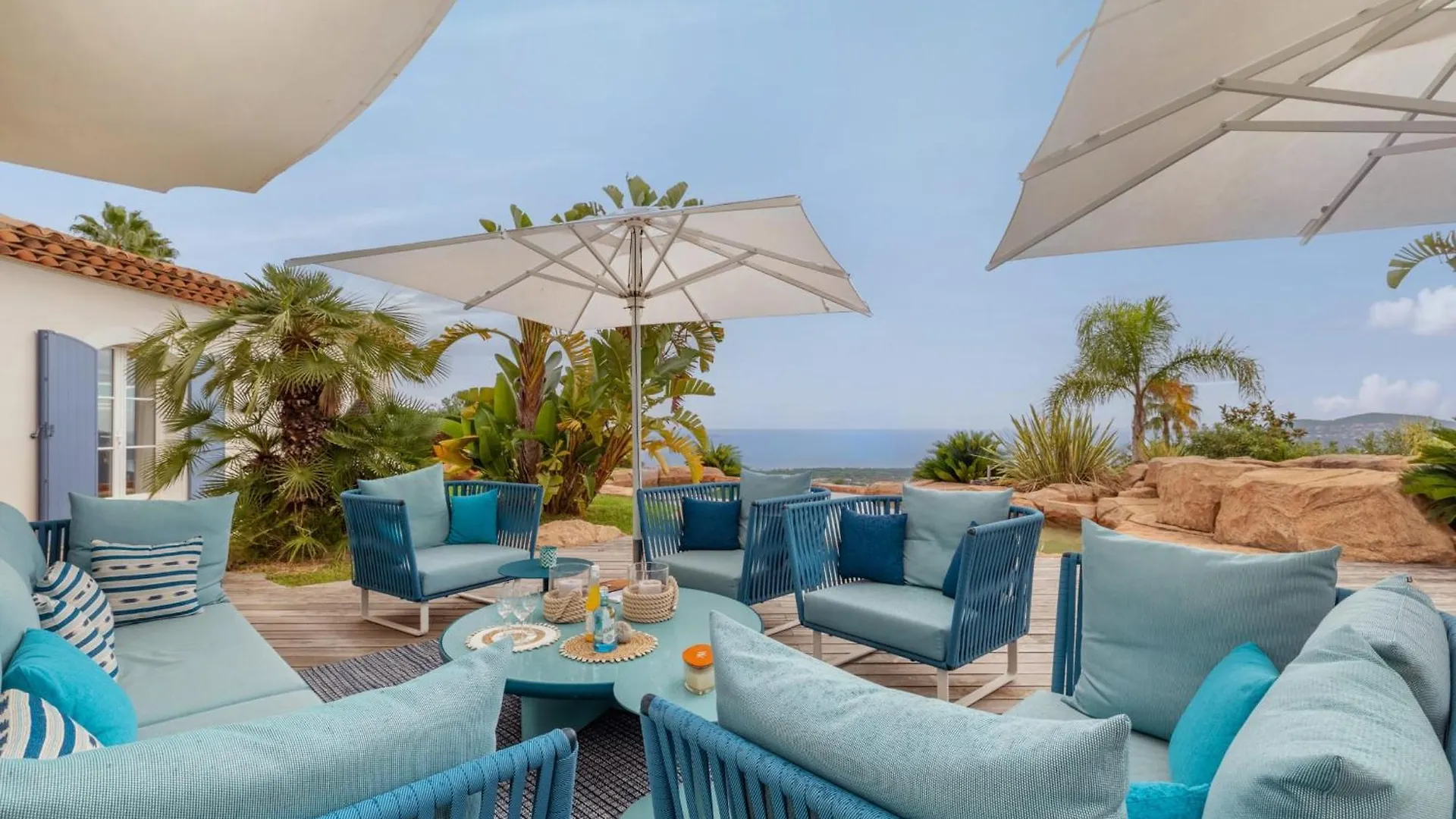 Magnificent House With Swimming Pool And Sea View 15 Minutes From Cannes Mandelieu Fransa